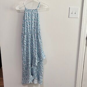 Floral Blue and White Maxi Dress